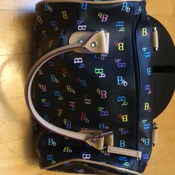 Black handbag with colorful lettering - Picture 2 of 5